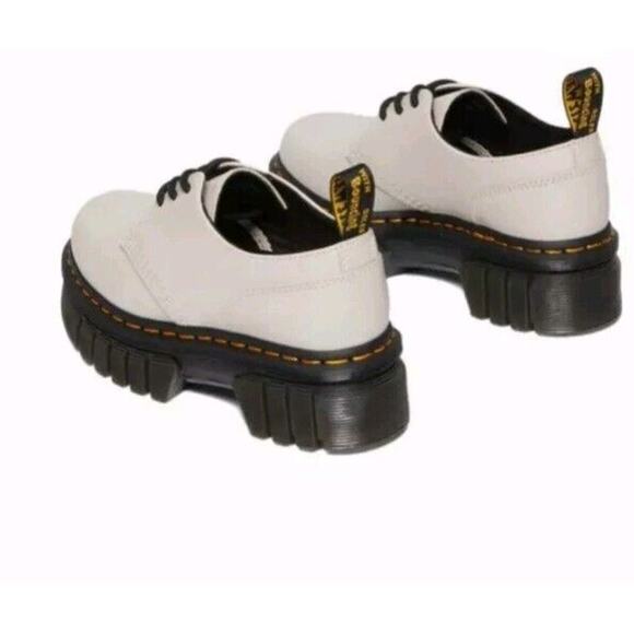 Dr. Martens Women's 1461 Audrick Quad Platform Grey Nappa Lux Leather US 7 - Picture 3 of 6